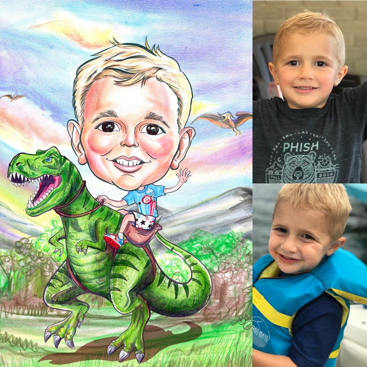 Custom Caricature from a Photo (Color Full Body Scene)