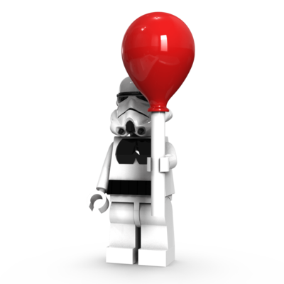 White trooper balloon