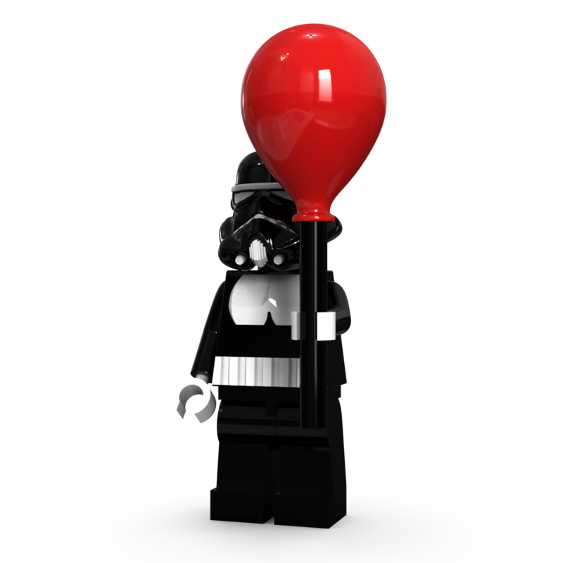 Black trooper balloon