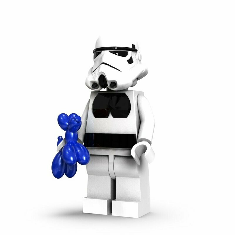 White trooper dog