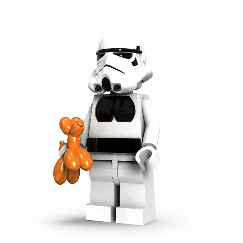 White trooper dog