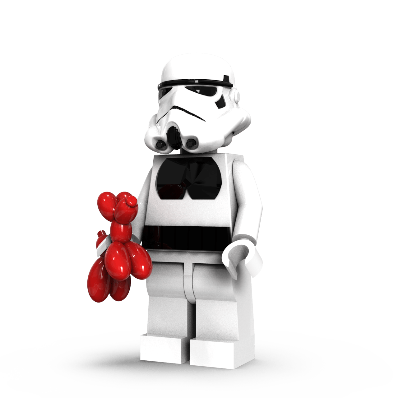 White trooper dog