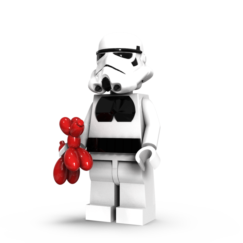 White trooper dog