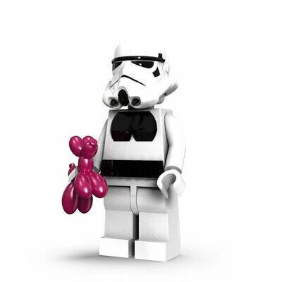 White trooper dog