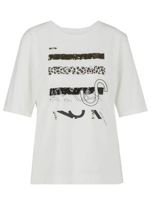 Marc Cain t-shirt met print wit Marc Cain t-shirt met print wit