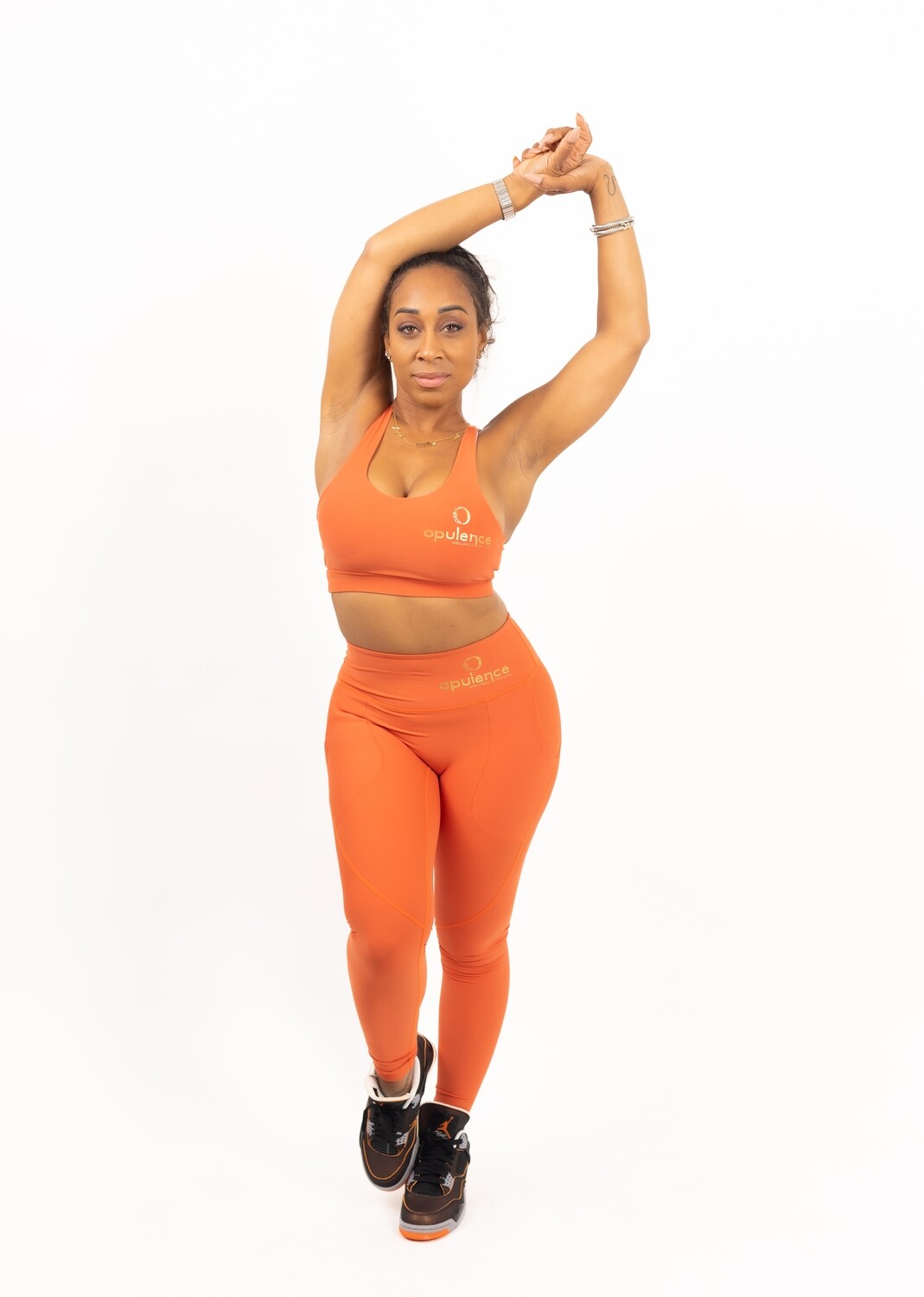 Opulence Peachy Cream &amp; Burnt Orange Activewear