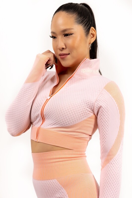 Opulence Peachy Cream &amp; Burnt Orange Activewear