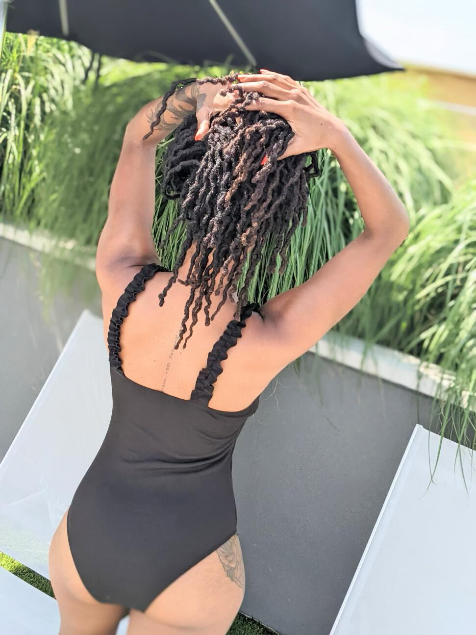 One Piece Bathing Suit (Black)