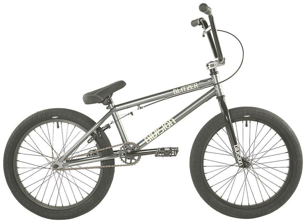 Division Blitzer 20" 2021 BMX Freestyle Bike Metal Grey/Polished