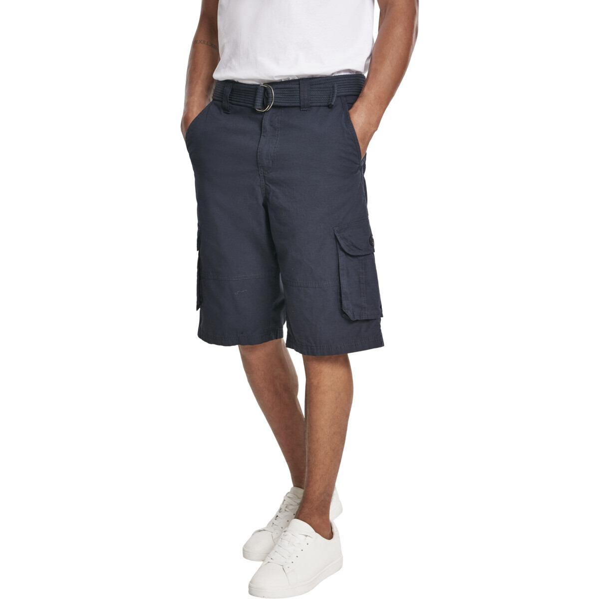 Belted Cargo Shorts Ripstop - Navy