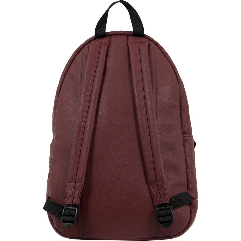 Diamond Quilt Leather Imitation Backpack - Burgundy