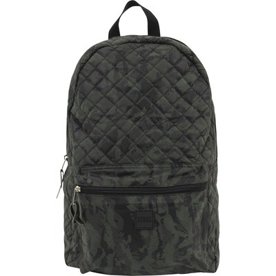 Diamond Quilt Leather Imitation Backpack - Camo