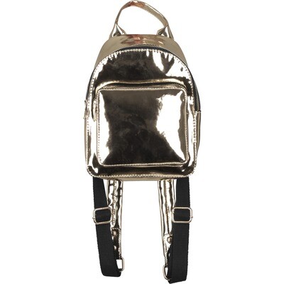 Mini Metallic Backpack - Gold