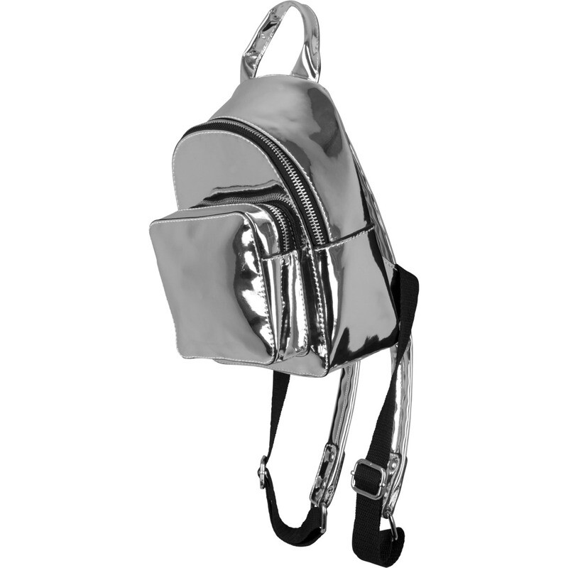 Mini Metallic Backpack - Silber