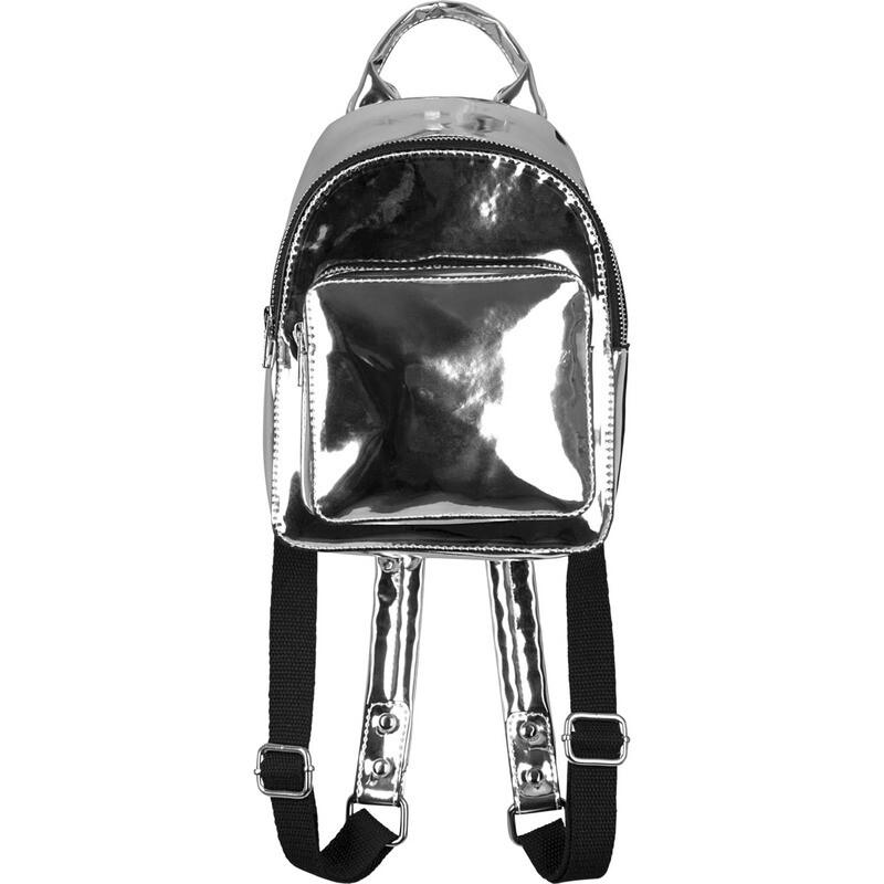 Mini Metallic Backpack - Silber