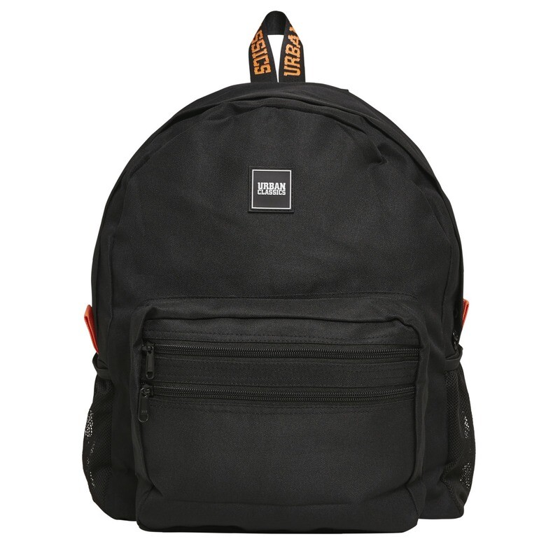 Basic Backpack - Schwarz/Orange