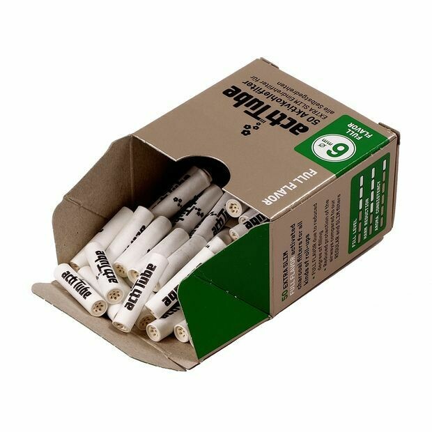 acti Tube - EXTRA Slim Full Flavor - Aktivkohlefilter 50er Pck.(nicht für Pfeifen)