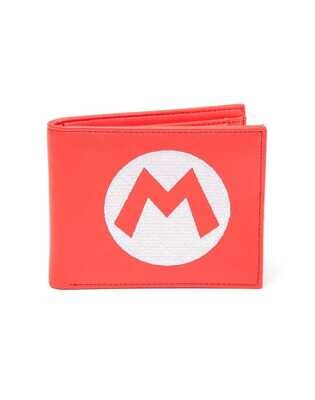 Nintendo - Super Mario Red Bifold Wallet With Symbol Embroidery