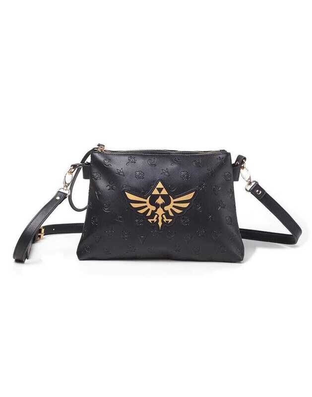 Zelda - AOP With Gold Print Hyrule Logo Ladies Shoulderbag
