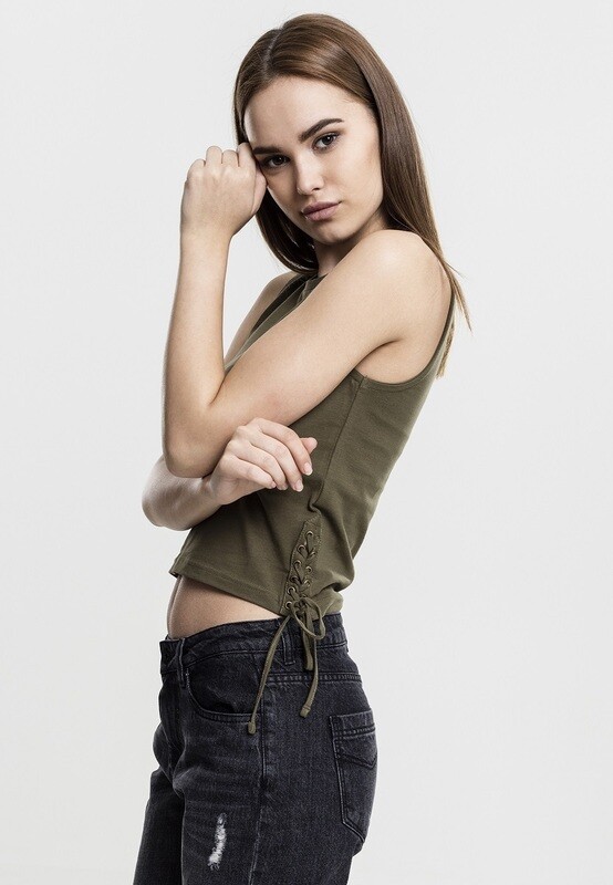 Ladies Lace Up Cropped Top
