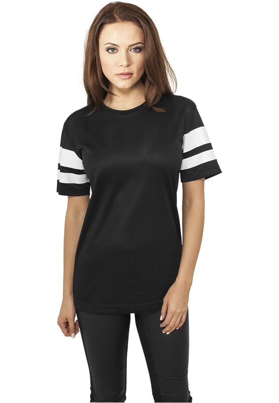 Ladies Stripe Mesh Tee