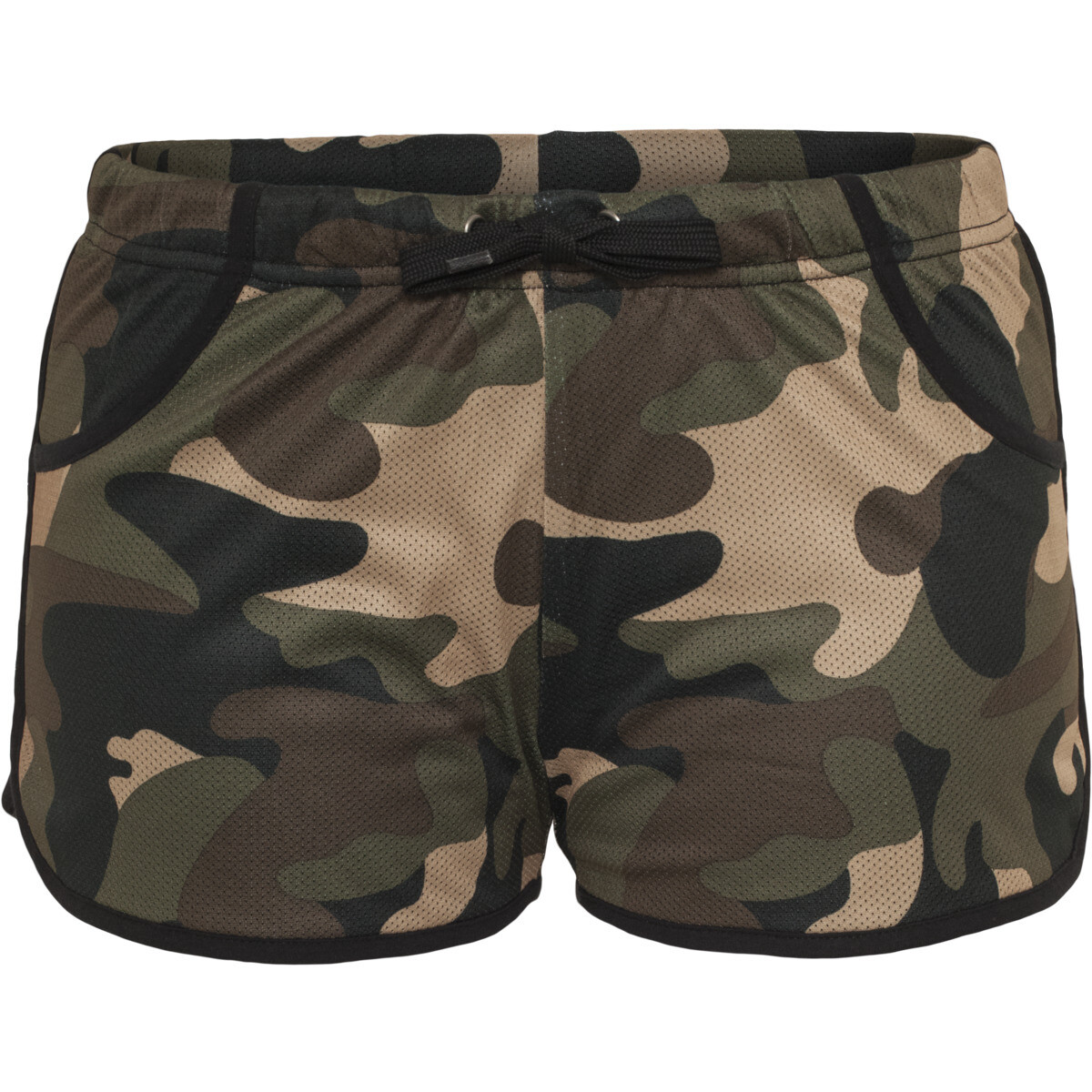 Mesh Lined Jersey Hotpants Military