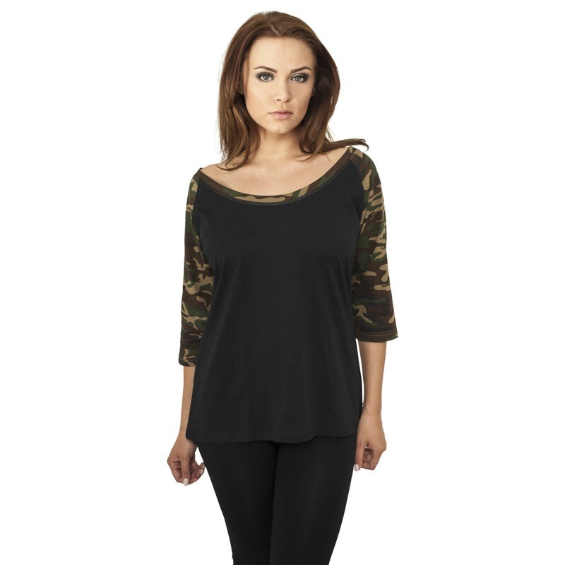 Ladies 3/4 Contrast Raglan Tee