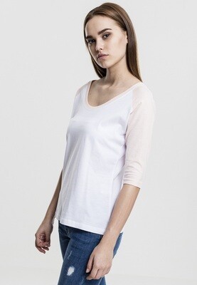 Ladies 3/4 Contrast Raglan Tee