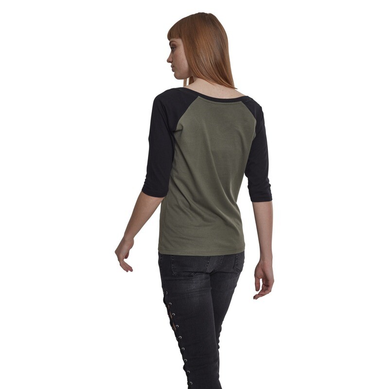 Ladies 3/4 Contrast Raglan Tee