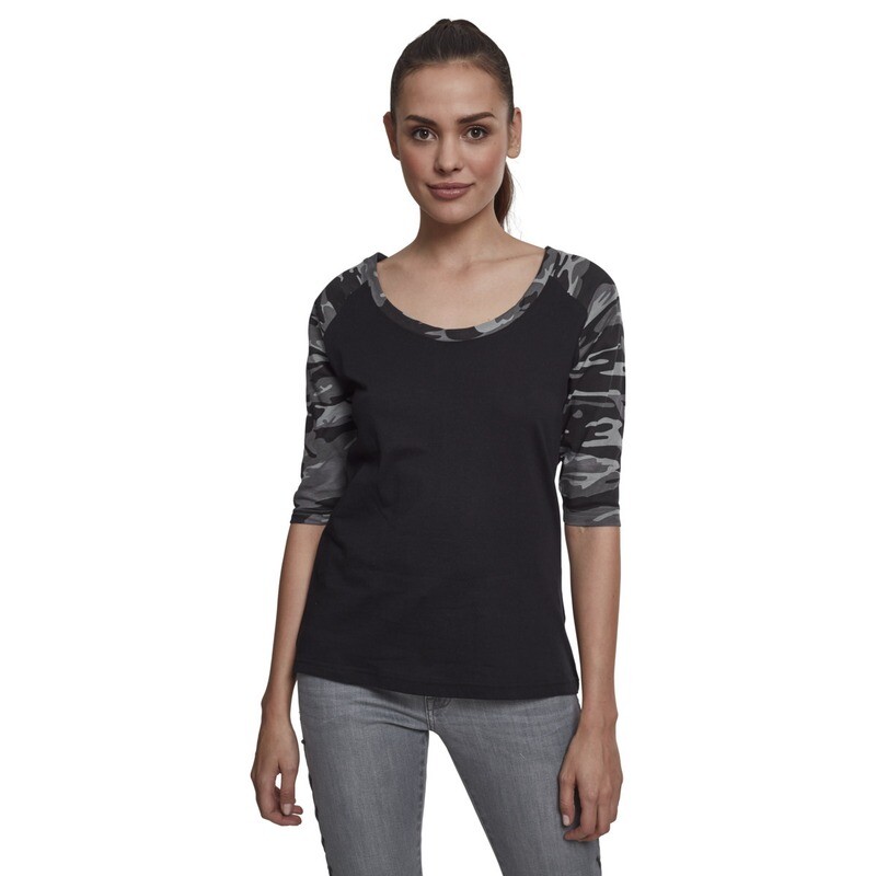 Ladies 3/4 Contrast Raglan Tee