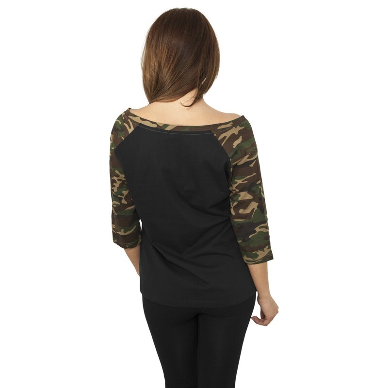 Ladies 3/4 Contrast Raglan Tee