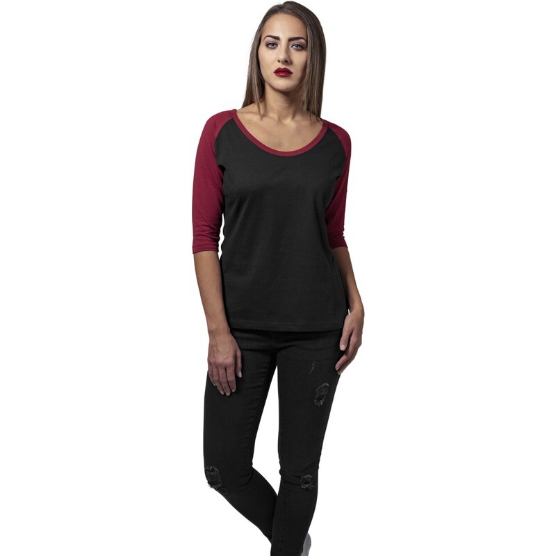 Ladies 3/4 Contrast Raglan Tee
