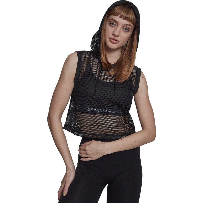 Ladies Mesh Cropped Hoody