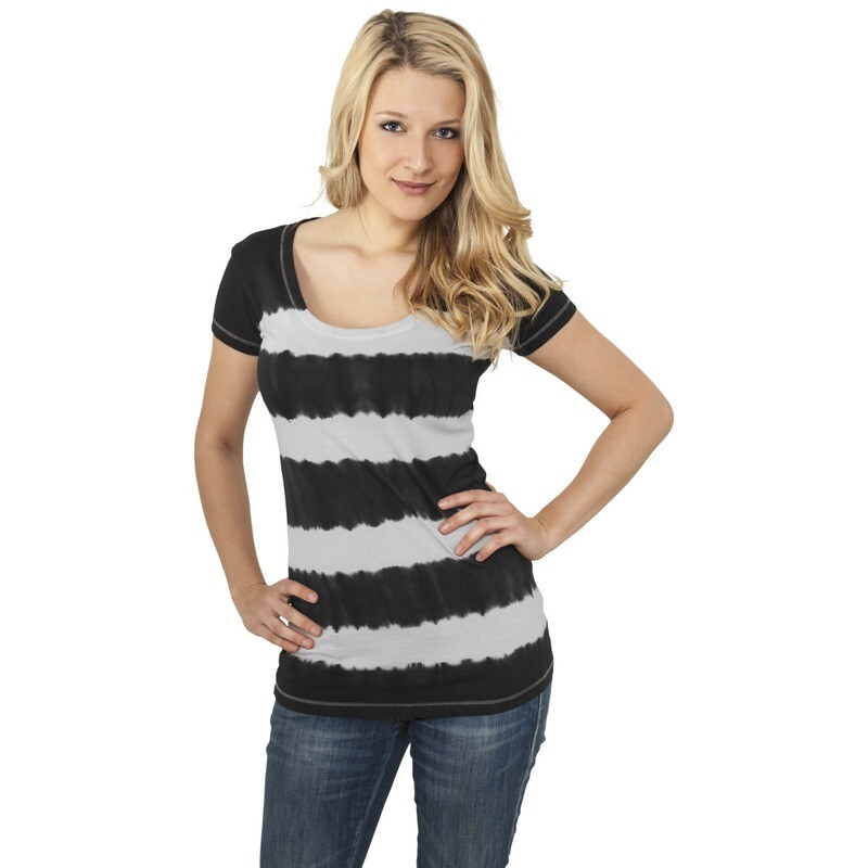 Ladies Dip Dye Stripe Tee
