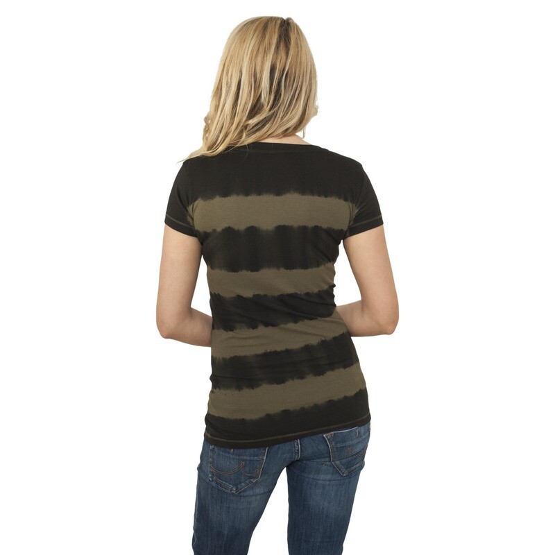 Ladies Dip Dye Stripe Tee
