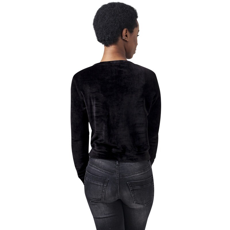 Ladies Short Velvet Crew