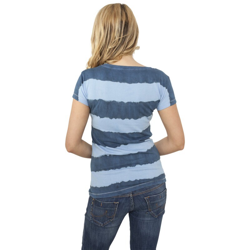 Ladies Dip Dye Stripe Tee