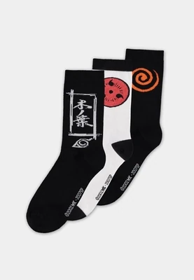 Naruto Shippuden - Sasuke symbol Men's Crew Socks (3Pack)