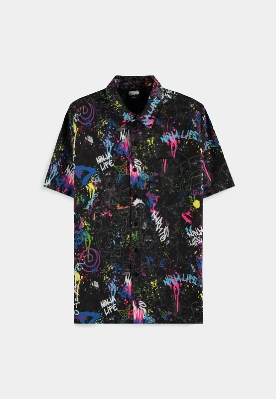 Naruto - Hero AOP Black - Men&#39;s Short Sleeved Blouse
