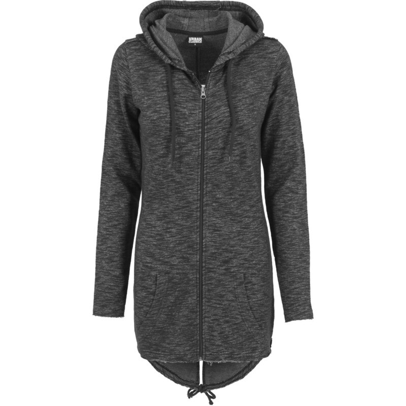 Women&#39;s Ladies Melange Terry Parka Coat