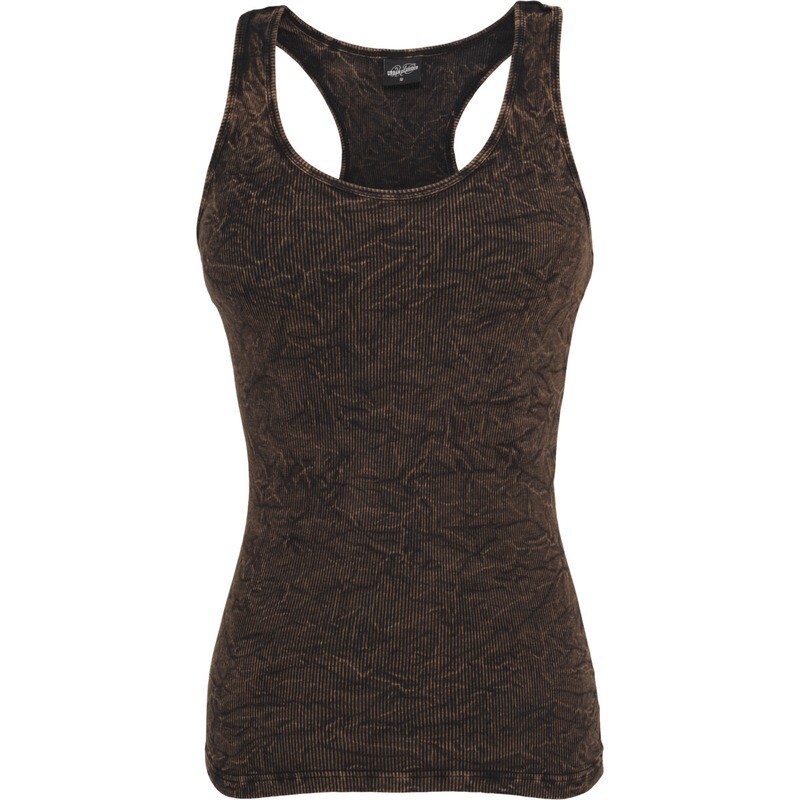Ladies Crinkle Camo Tank Top