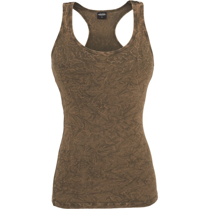 Ladies Crinkle Camo Tank Top