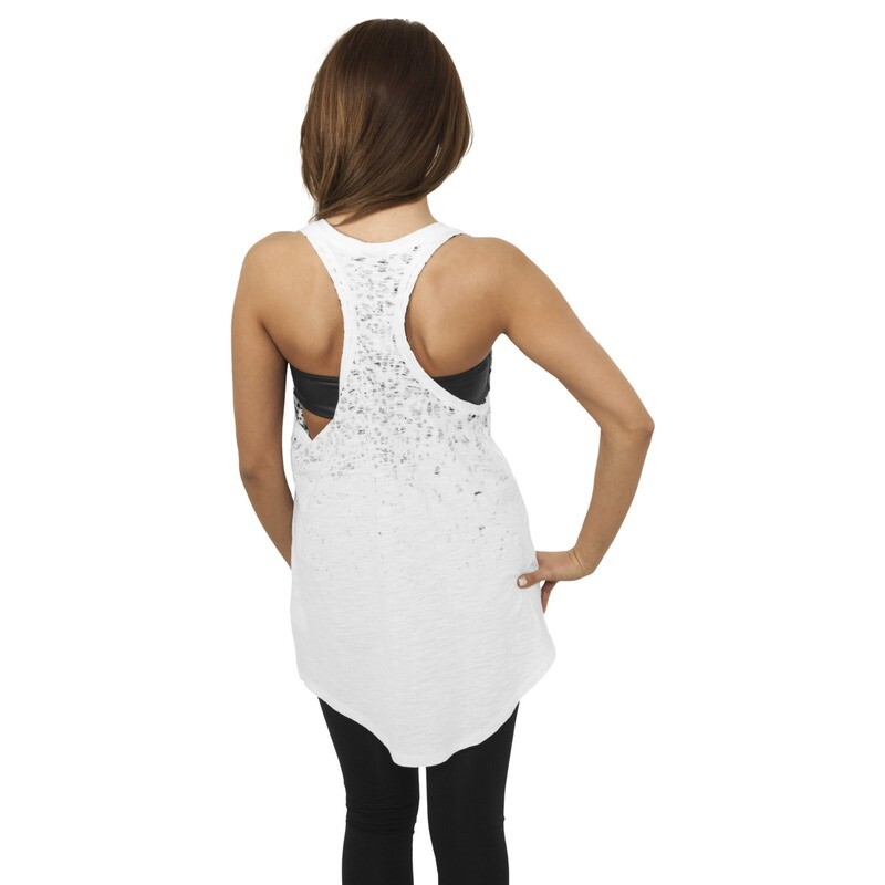 Ladies Long Leo Print Loose Tank