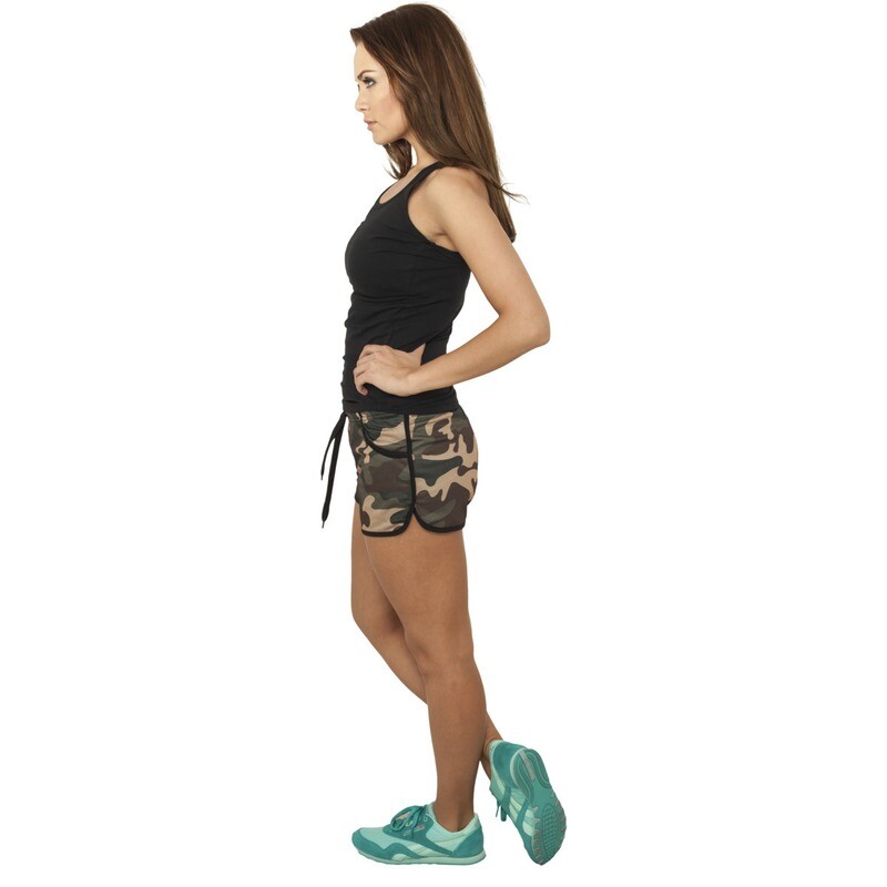 Mesh Lined Jersey Hotpants Military