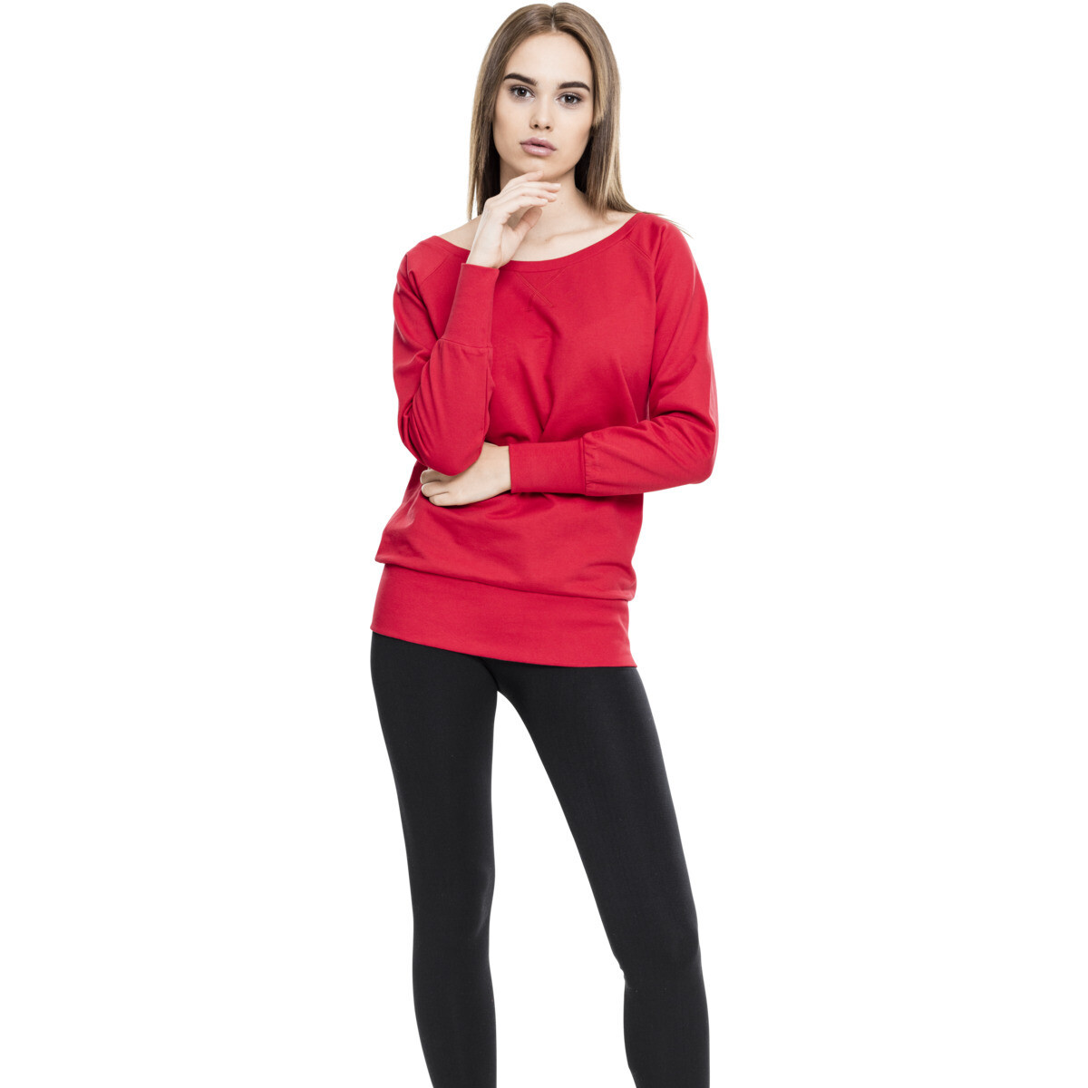 Ladies Wideneck Crewneck