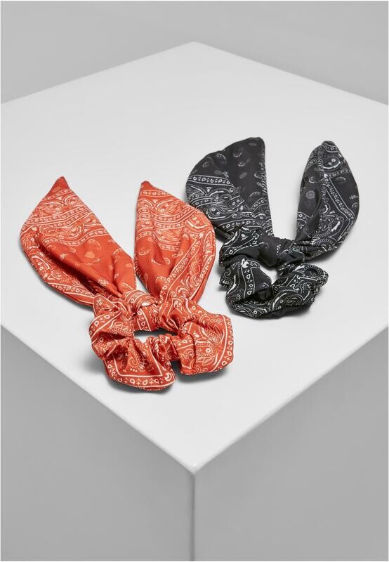 Bandana Print Scrunchies With XXL Bow 2-Pack