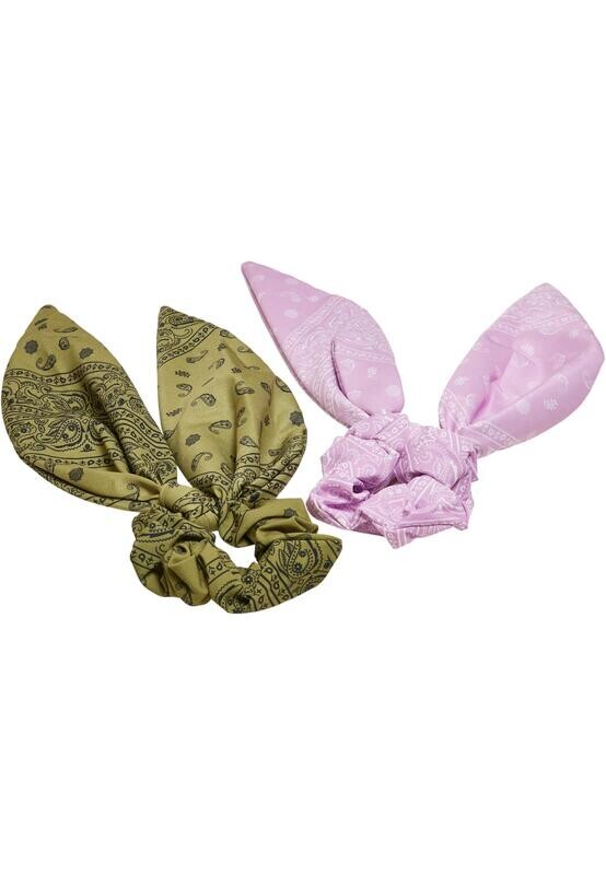 Bandana Print Scrunchies With XXL Bow 2-Pack