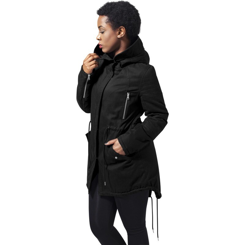 Ladies Sherpa Lined Cotton Parka