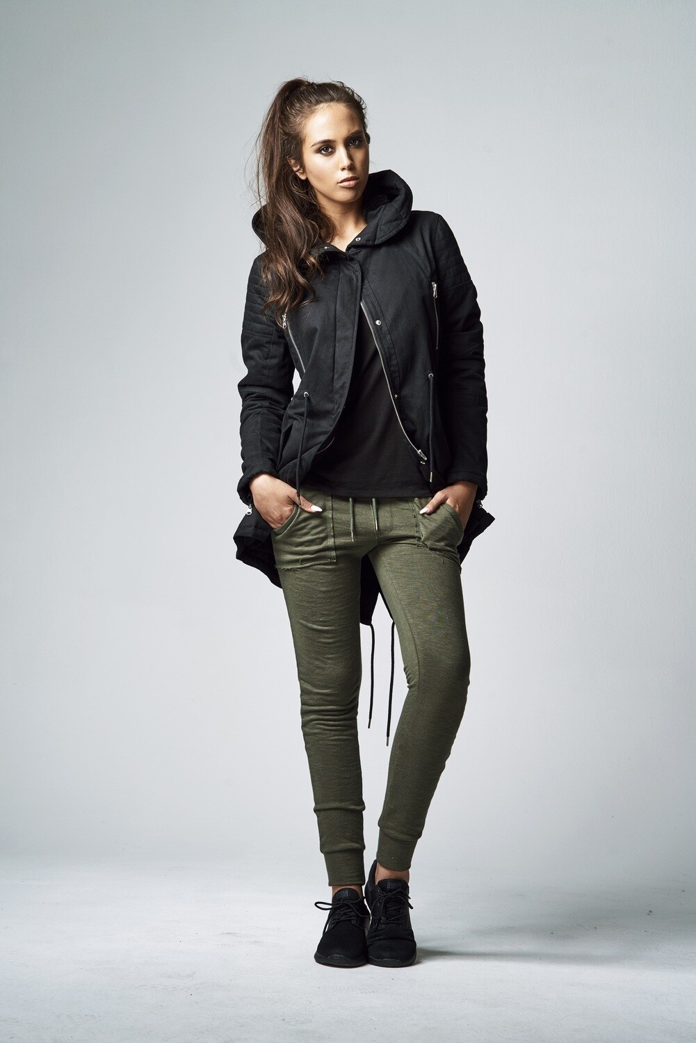 Ladies Sherpa Lined Cotton Parka