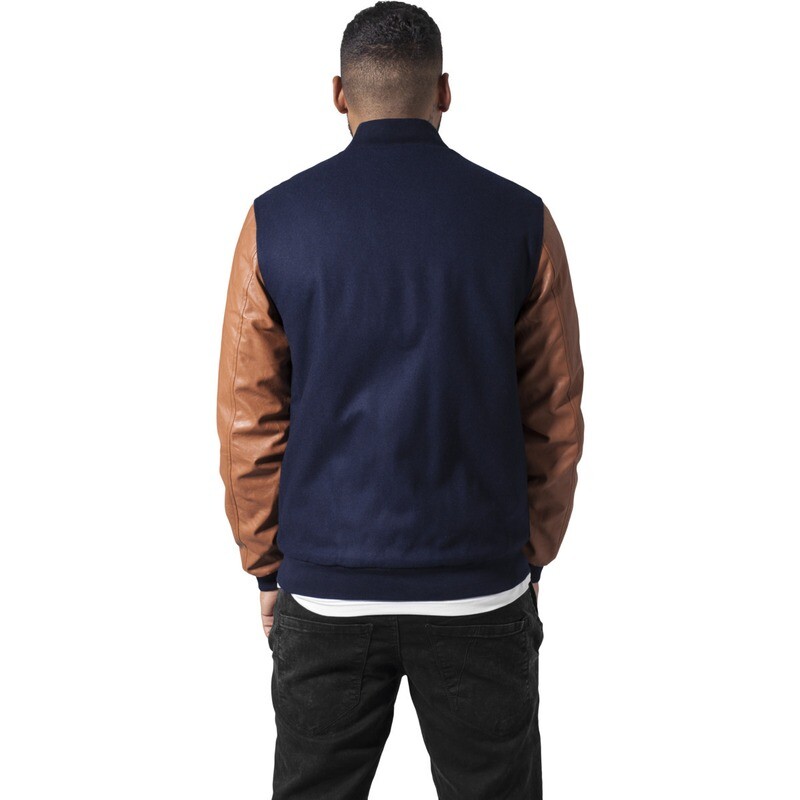Wool Leather Button Jacket